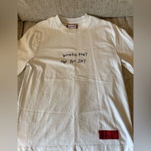 White and black shirts, one with tag, one without, Larges